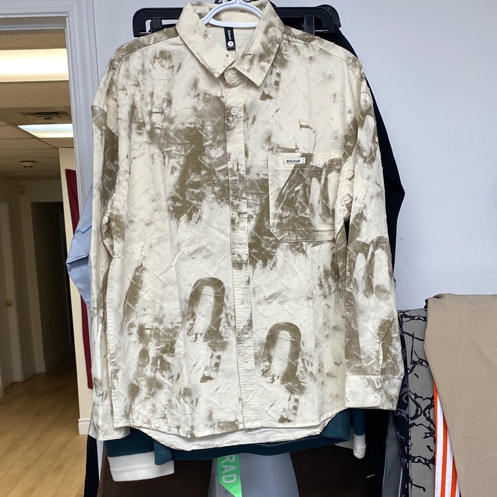 Beige and Brown Men's Jacket